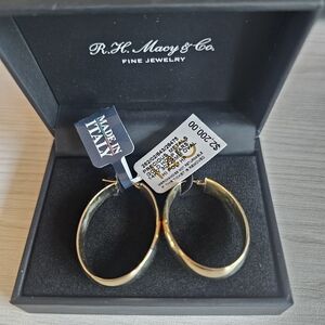Macy's Elegant Gold Hoop Earrings